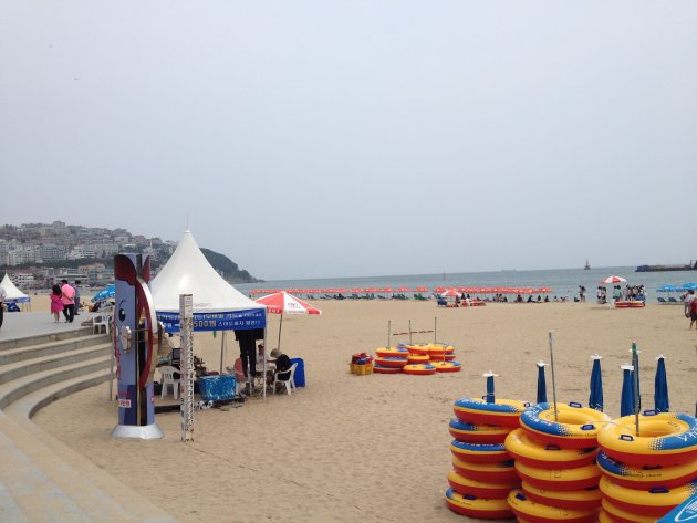 海雲台ビーチ内の風景